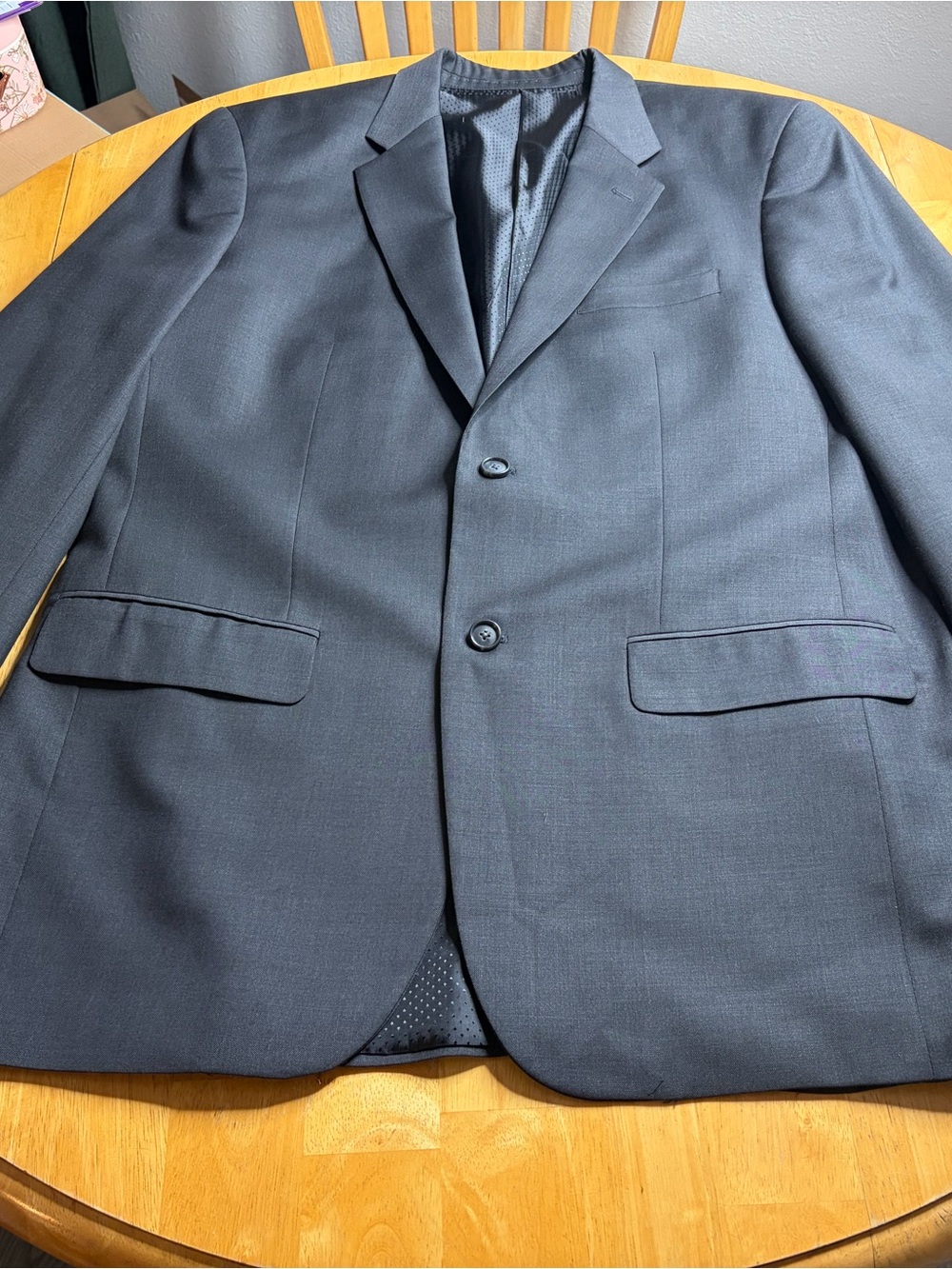 Alfani Men's Dark Gray Two-Button Suit Jacket 36x32